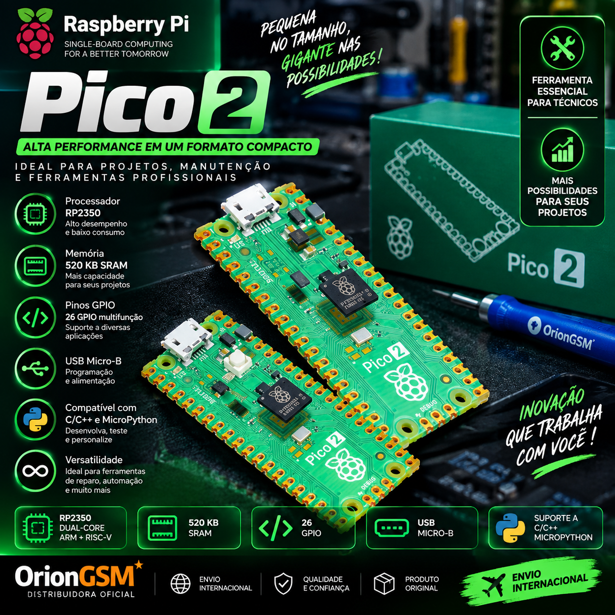 Raspberry Pi Pico 2 (ENVIO INTERNACIONAL)