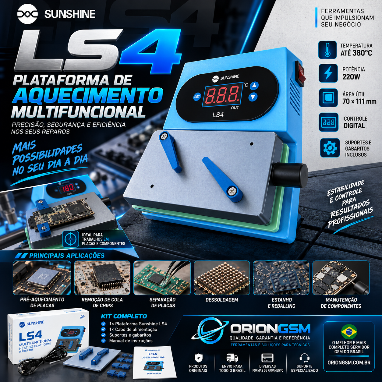 Plataforma de Aquecimento Sunshine LS4 (ENVIO INTERNACIONAL)
