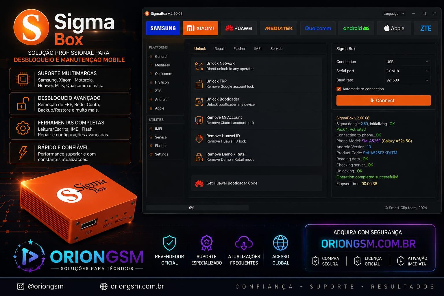 Sigma Plus - Ativação 06 Meses Box/Dongle