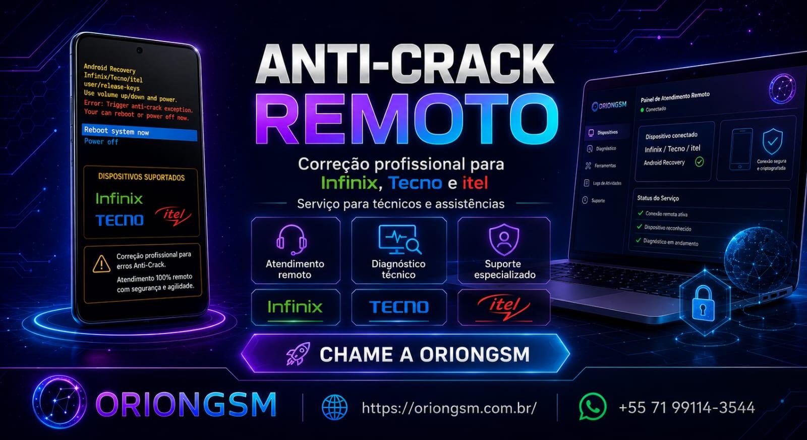 Anti-Crack Fix - Remoto para Infinix, Tecno e Itel