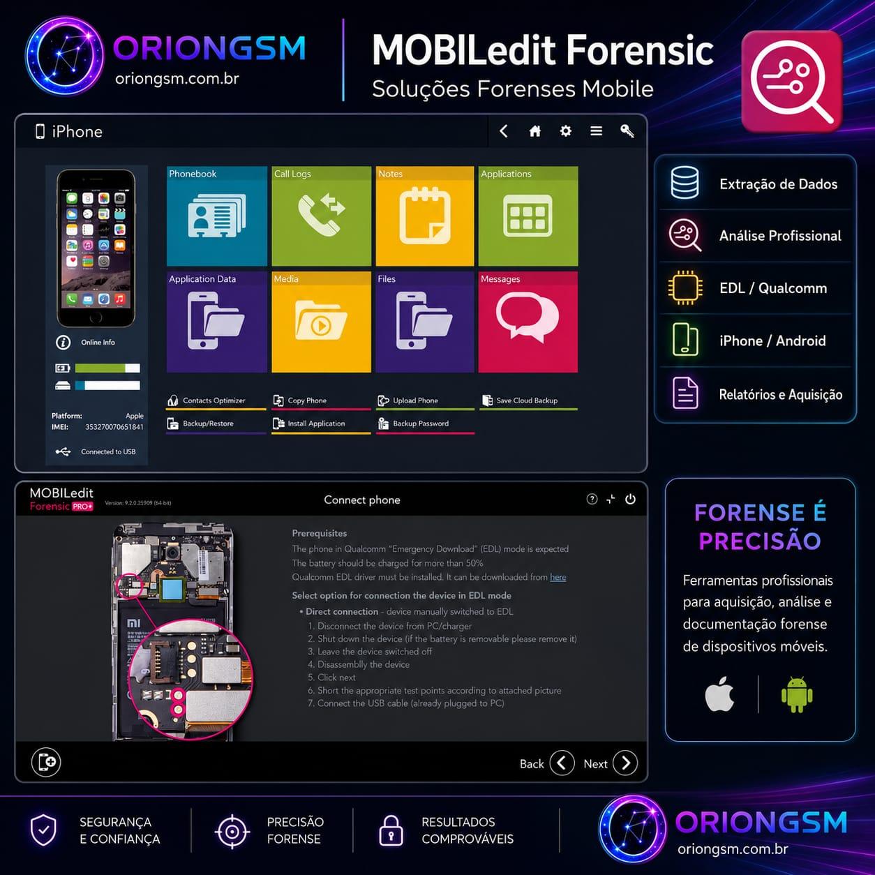 MOBILedit-Forensic 9.8 Instalação simples e fácil