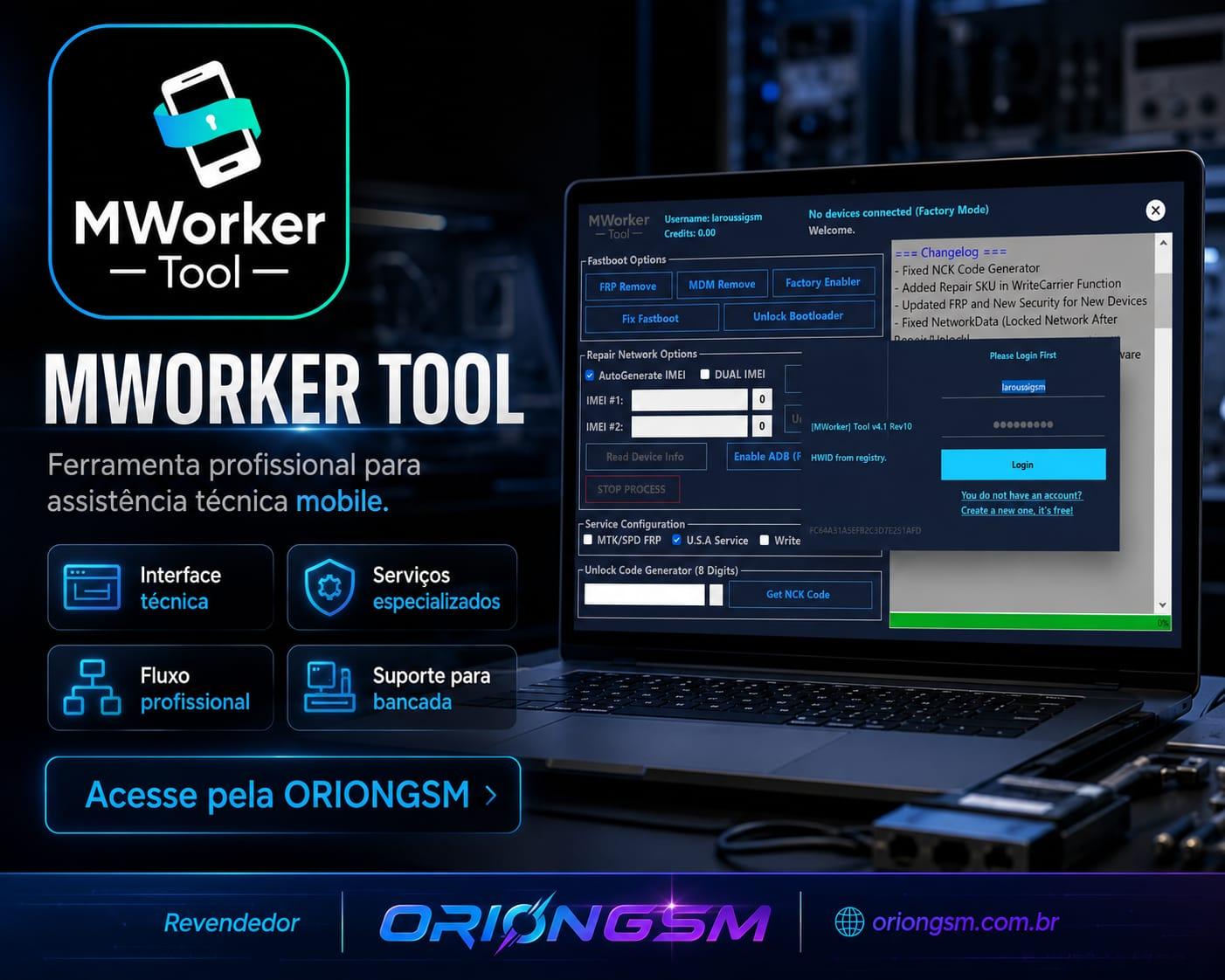 MWORKER TOOL Moto-Key Créditos ( Usuário Existente )