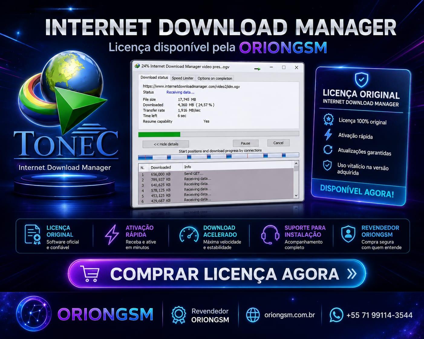 Internet Download Manager IDM - Ativação 12 Meses