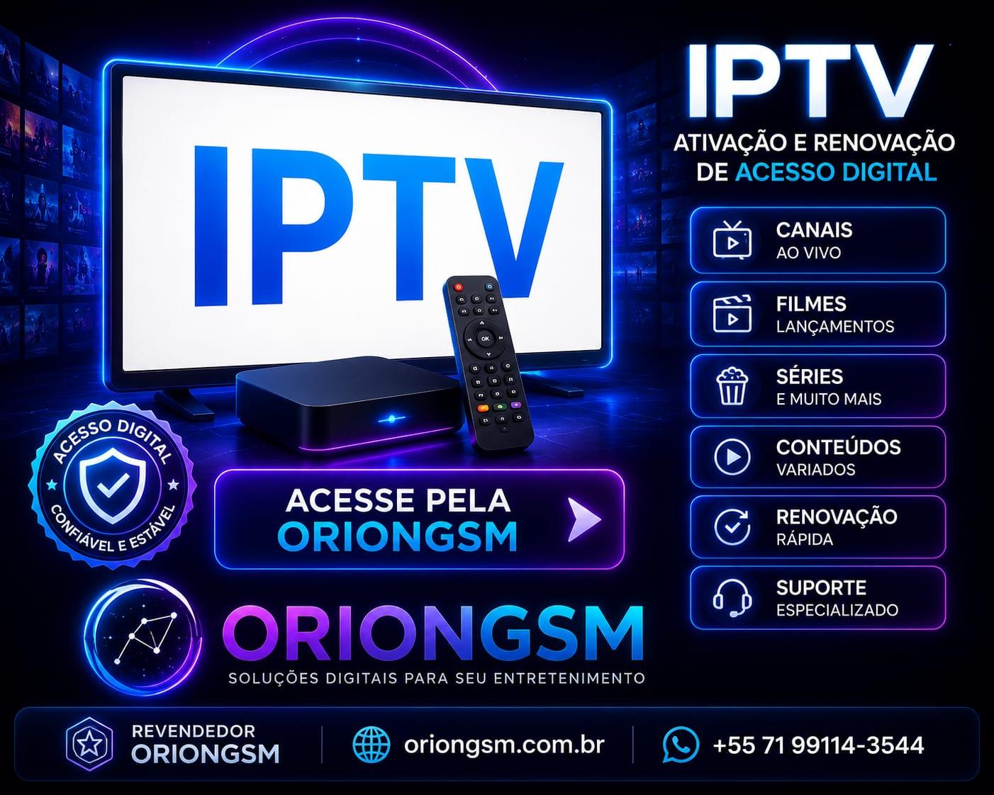 IPTV BRASIL Nova Conta (1 MÊS )