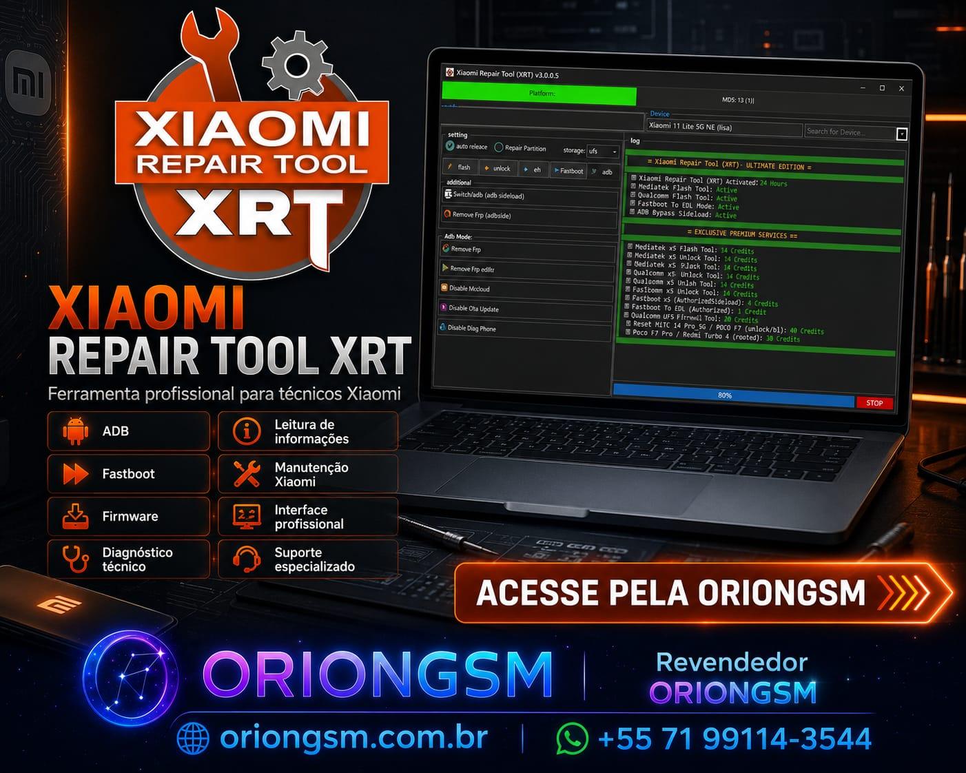 Xiaomi Repair Tool ( XRT) - Recarga de Créditos ( Usuário Existente )