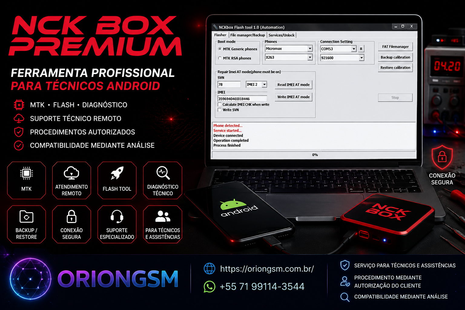 NCK Box Tool - Ativação Ilimitada ( AVB,UMT,ULTIMATE-HUAWEI )