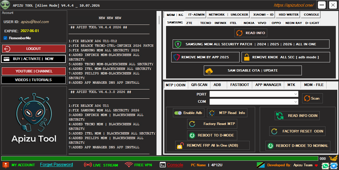 Apizu MDM Tool Aluguel 4 Horas ( Fonte Direta ) #U