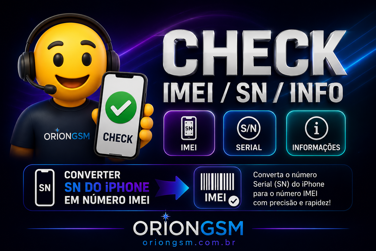 Converter SN do iPhone em número IMEI