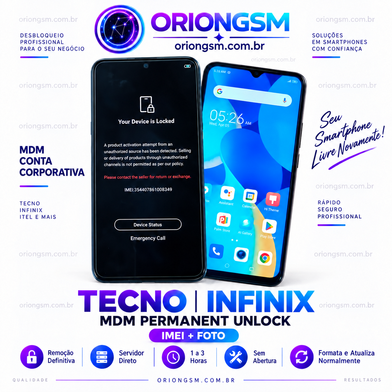 Tecno | Infinix MDM Permanent Unlock [IMEI + Foto]