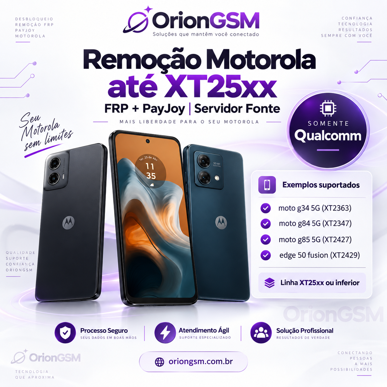 Remoção Motorola até XT25xx | FRP + PayJoy | Servidor Fonte